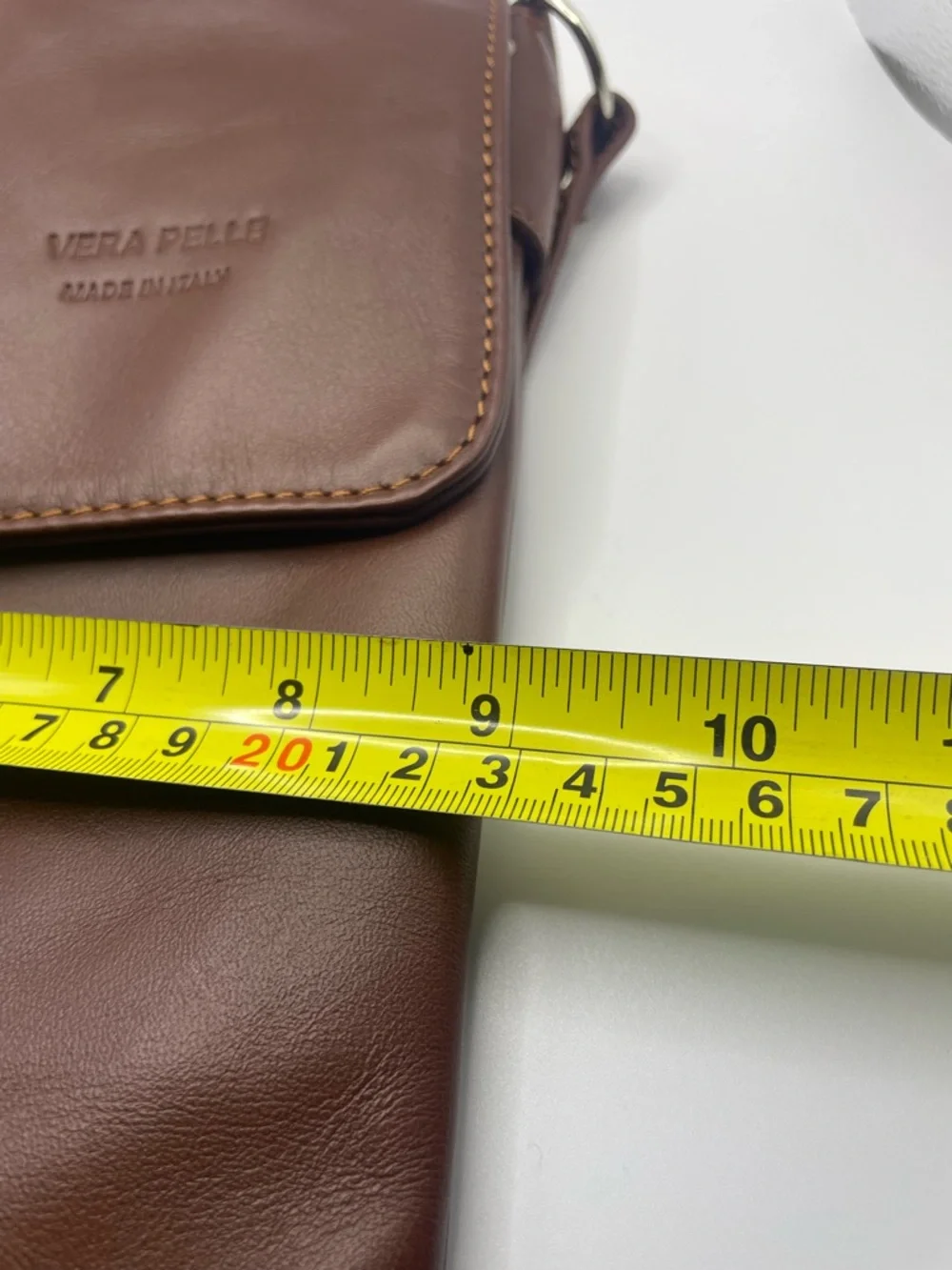 Vera Pelle Brown Leather Crossbody Bag - Classic Women's Shoulder‎ Bag
